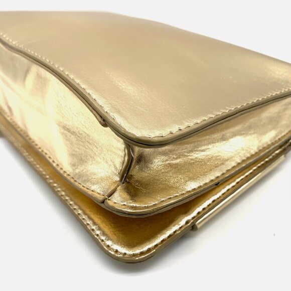 On 34th Soft Gold Rosemari Geometric Crossbody Clutch - Picture 6 of 12